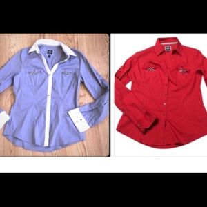 2 express button down dress shirts